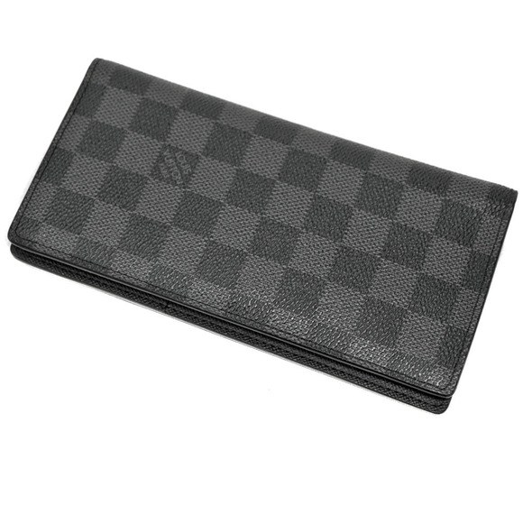 Louis Vuitton Graphite Brazza Wallet Long Black Portefeuille Damier - Picture 1 of 11